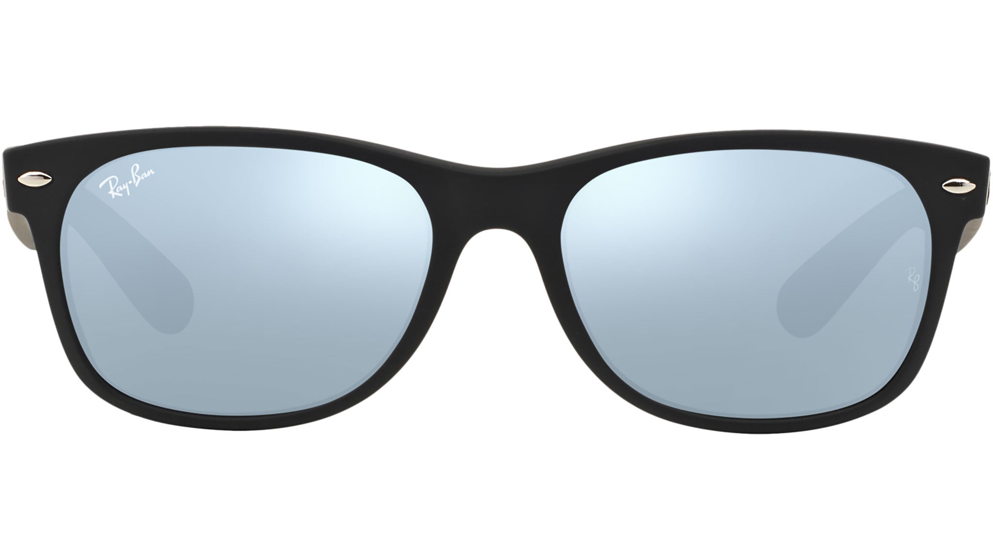 RAY BAN New Wayfarer Flash RB2132 rubber black green