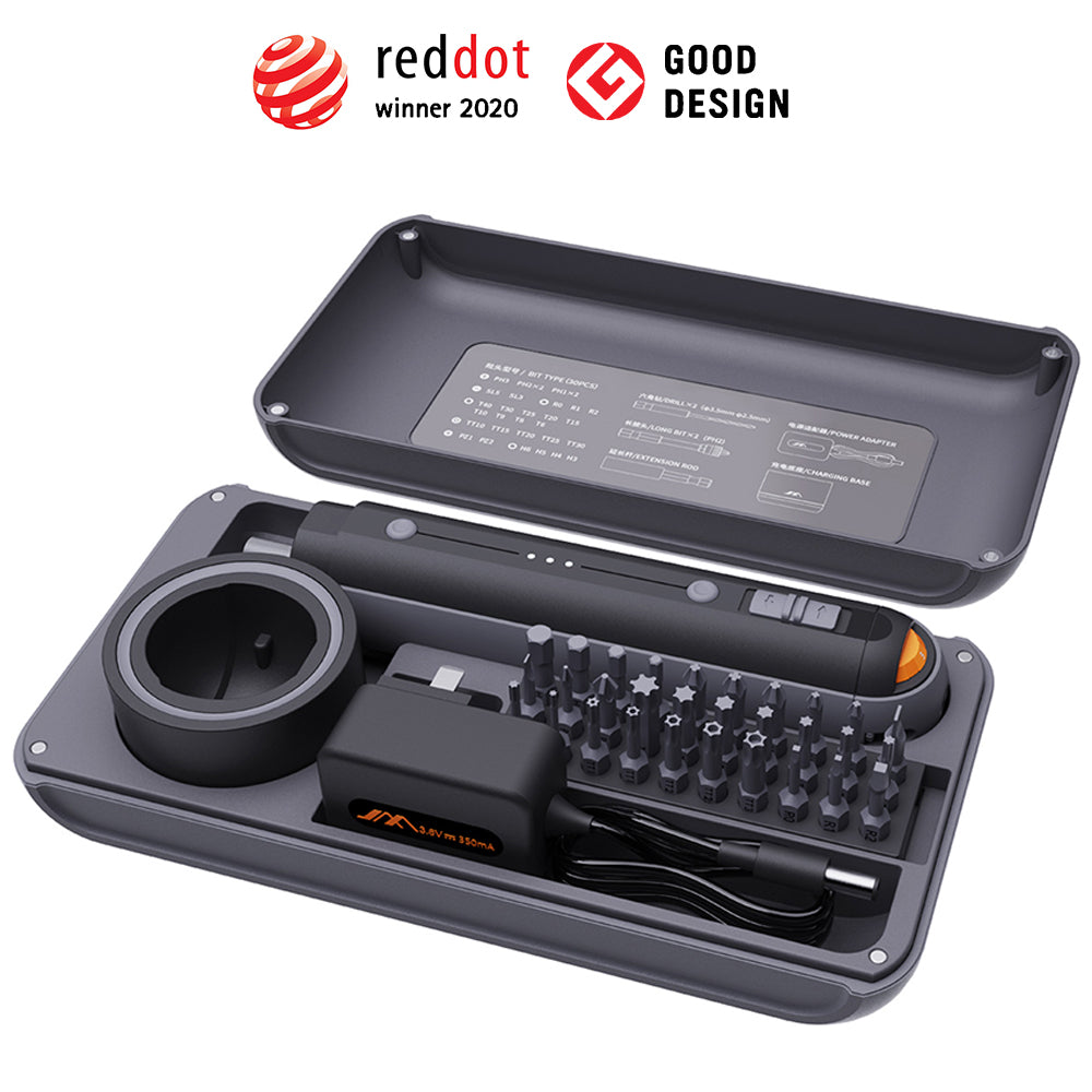 VIPIH 220RPM 38 in 1 Multi Function 3.6V Electric Screwdriver Set 2000mAh Li Ion Battery with Charging Base and LED Lighting 4N.m Torque Repair Tool for Electronics Phone Camera Laptop Watch
