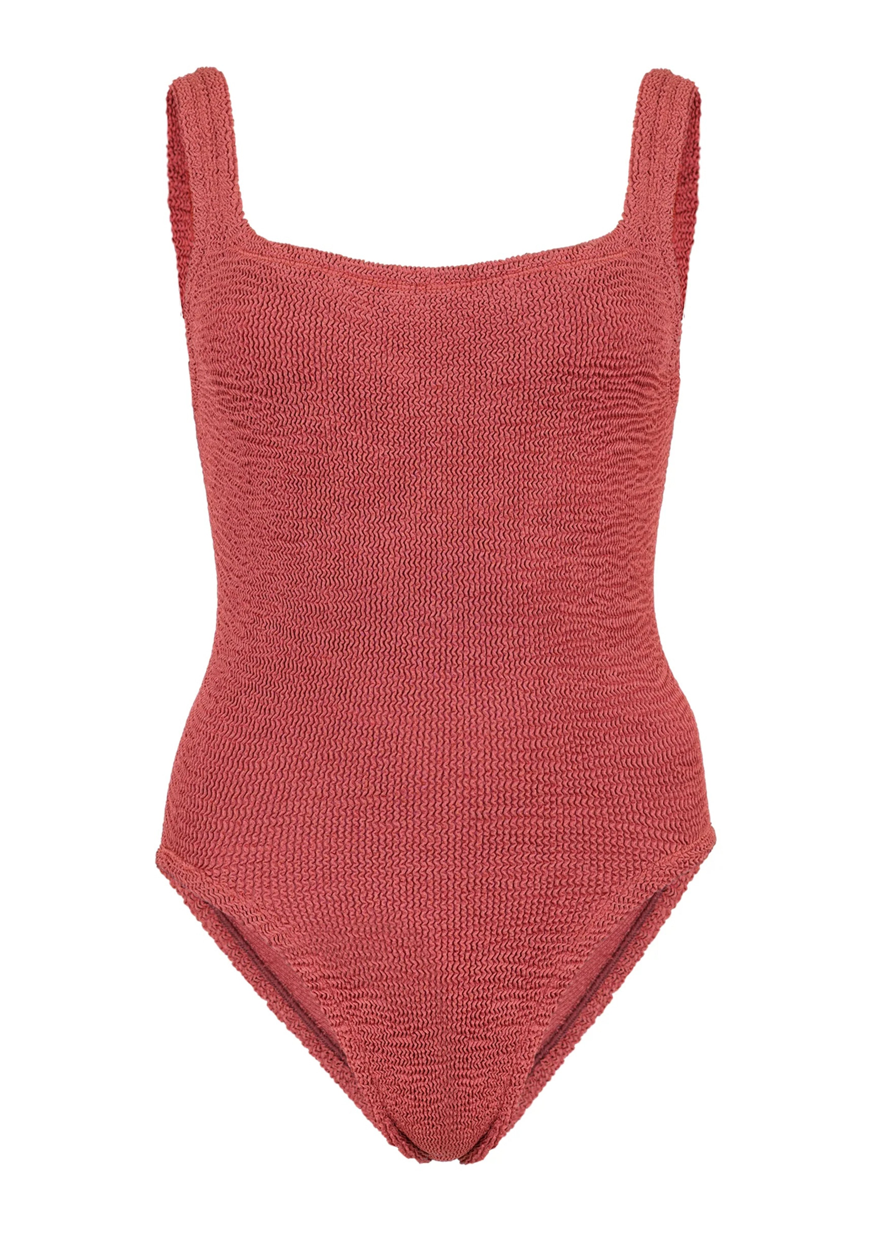 HUNZA G Classic Square Neck Swim Metallic Rosewood