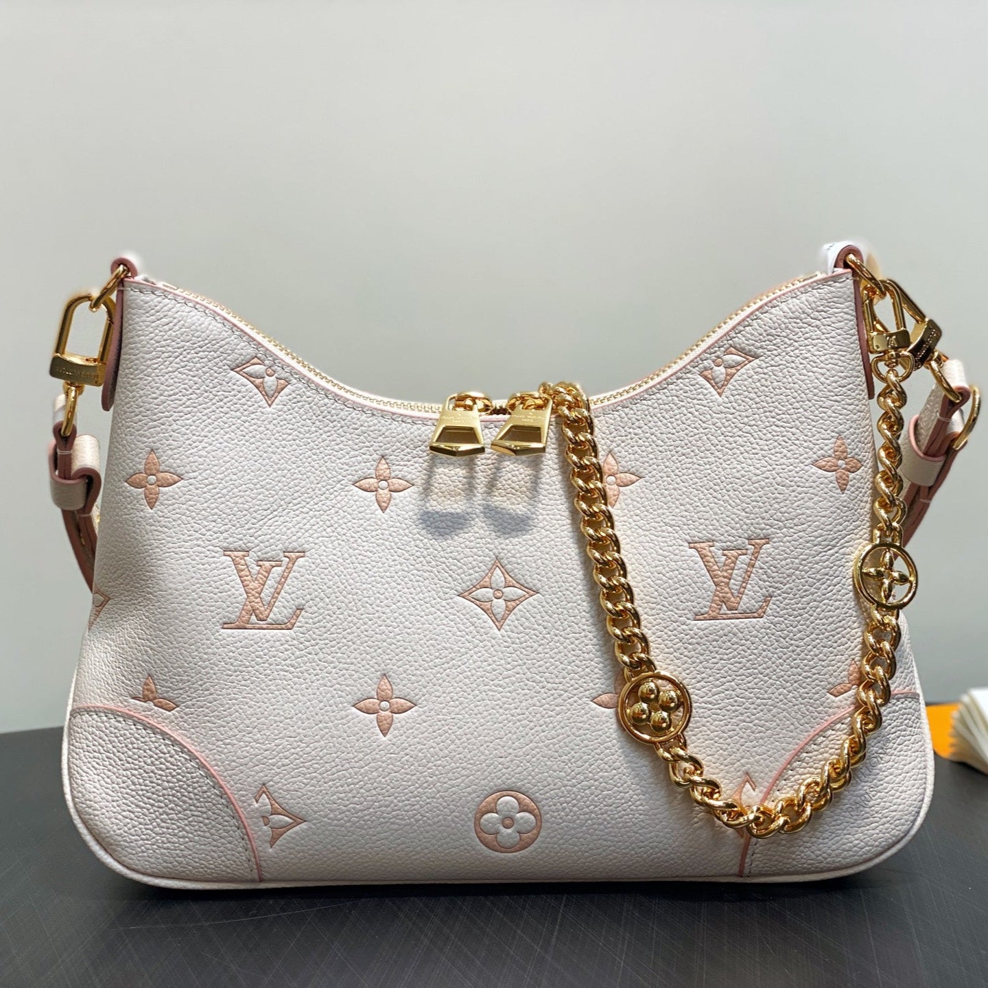 LV BAG LV Boulogne Cream Grained Calfskin
