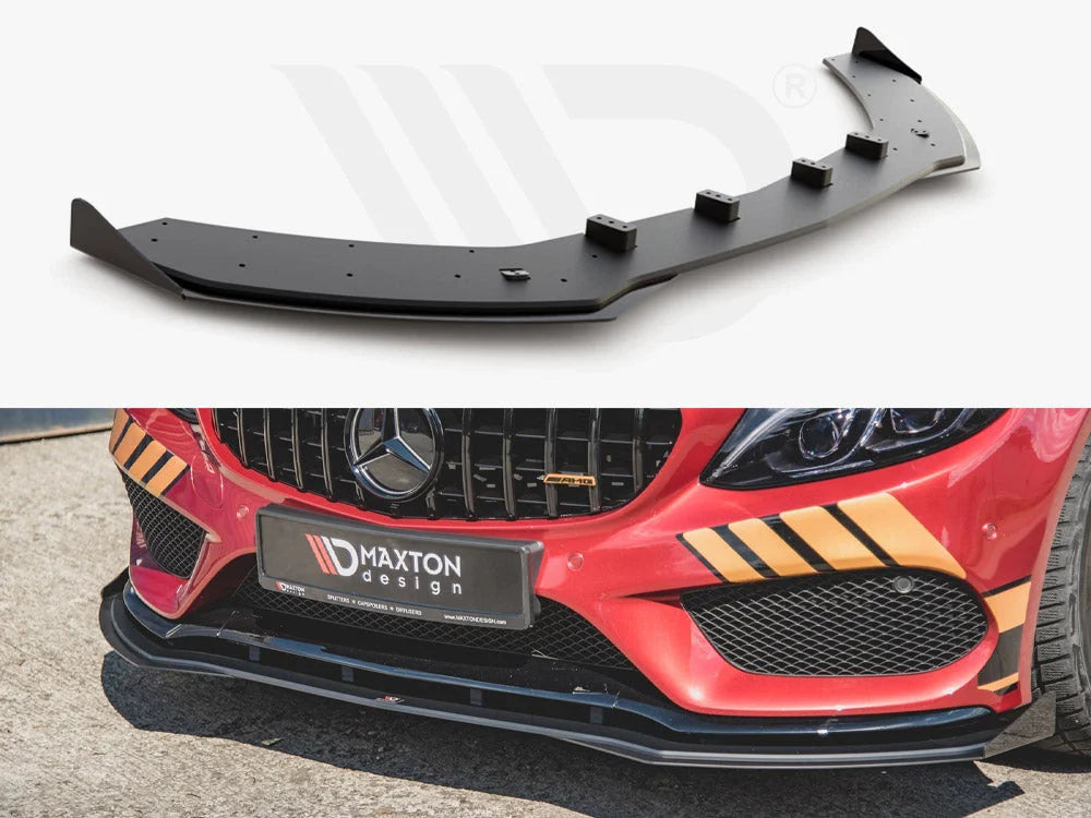 Maxton Design Racing Durability Front Splitter +flaps Mercedes amg C43 Coupe C205 2016 