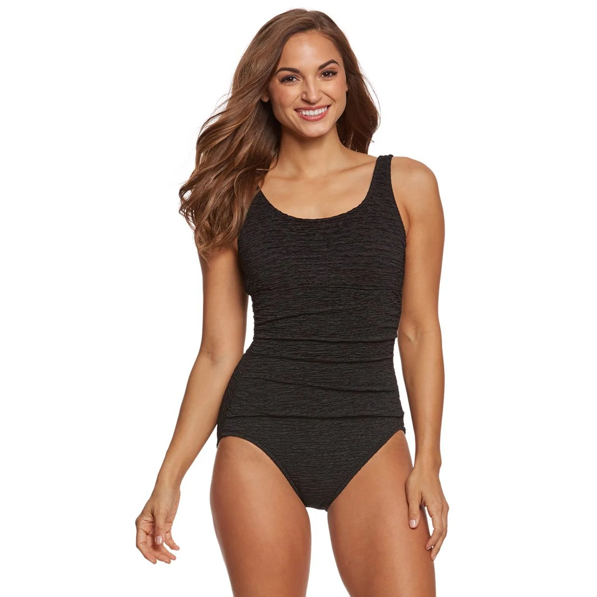 PENBROOKE Krinkle Empire Waist Masectomy One Piece