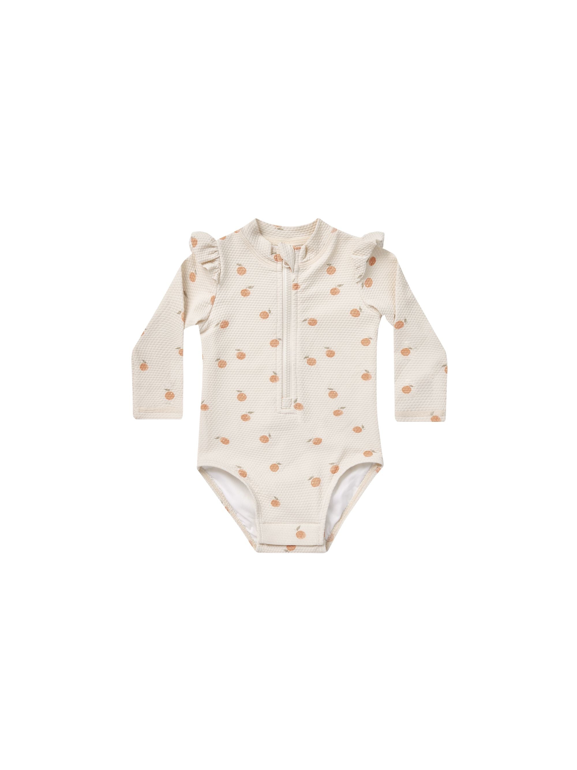 QUINCY MAE Byron One Piece Rashguard   Oranges