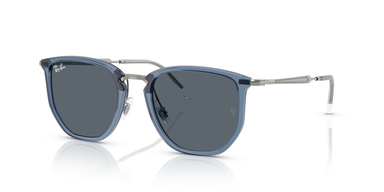 Ray Ban RB4451 Sunglasses   Polished Transparent Blue Frame With Blue Lens