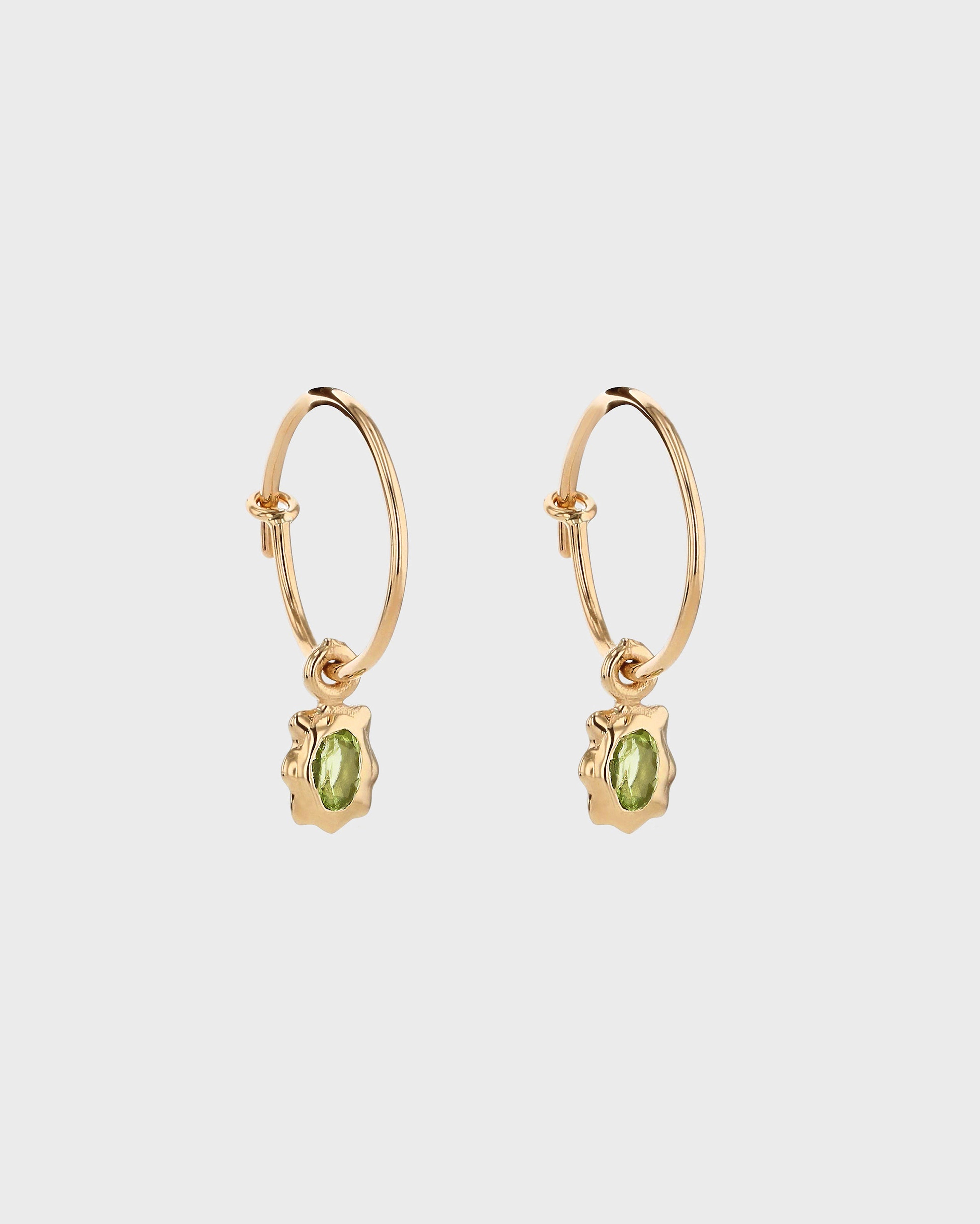 SARAH & SEBASTIAN Sunray Peridot Hoops