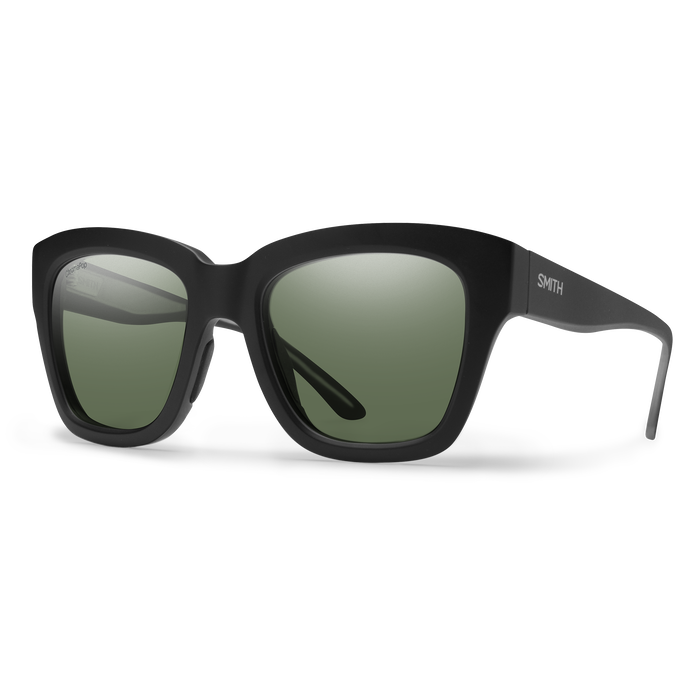SMITH Sway Matte Black   ChromaPop Grey Green Polarized Sunglasses