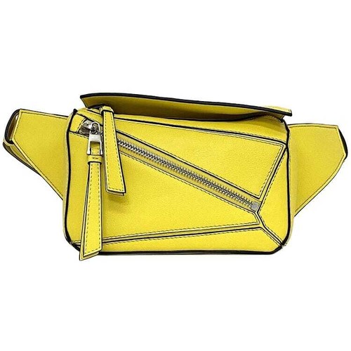 LOEWE Body Bag Bum Bag Mini Yellow Puzzle B510VG89X02 f 20616 Good Condition