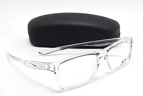 Oakley Rafter OX8178 0357 Polished Clear Square Eyeglass Frames 57 18 142