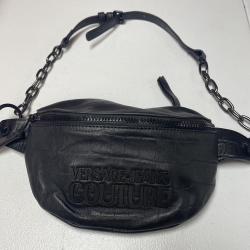 Versace Jeans Couture Black Snake Bum Bag