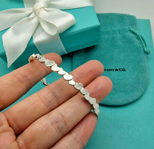 Tiffany & Co. RARE Picasso Silver Multi Heart Hearts Bangle Bracelet, Hallmarked