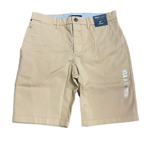 NWT Tommy Hilfiger Men's Classic Regular Fit 9" Flex Cotton Chino Shorts Khaki