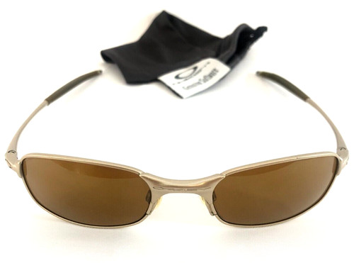 RARE OAKLEY SQUARE WIRE 2.0 SUNGLASSES Platinum Frames w/ G Iridium Lenses