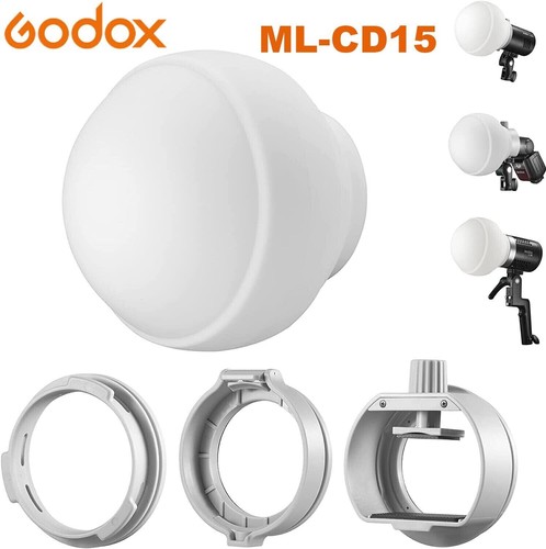 Godox ML CD15 Diffuser Dome Kit 3 Adapter Ring For Camera Flash Speedlite Light
