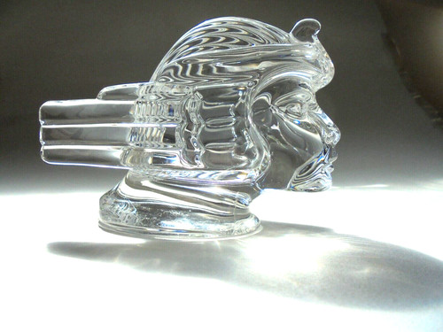 Rare Hermes Paris Glass Car Mascot Figure