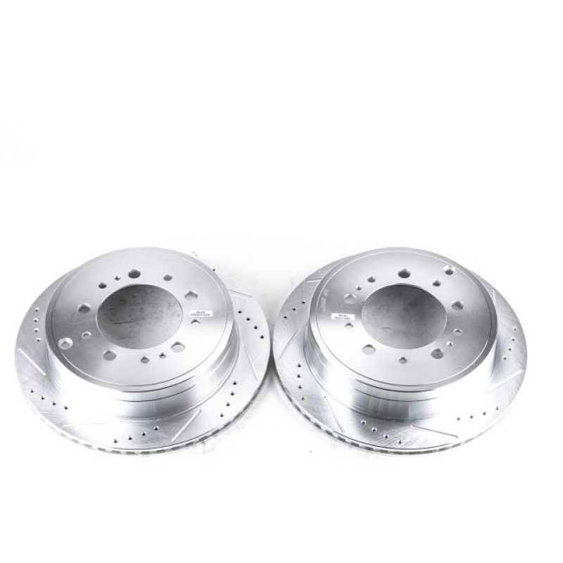 POWERSTOP Power Stop 13 21 Toyota Land Cruiser Rear Evolution Drilled & Slotted Rotors   Pair
