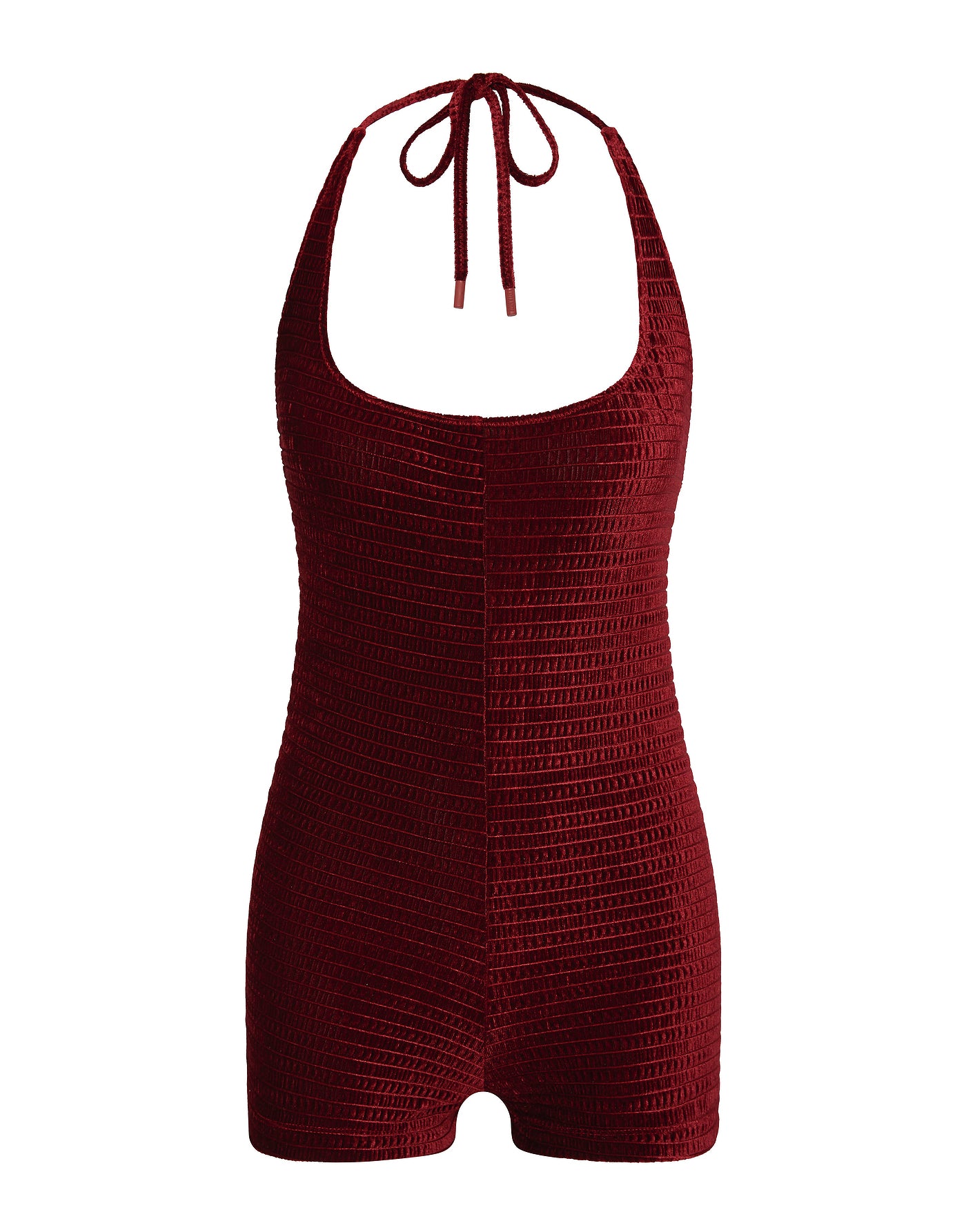 TRIANGL NURIA   RONI Burgundy  Velvet Playsuit