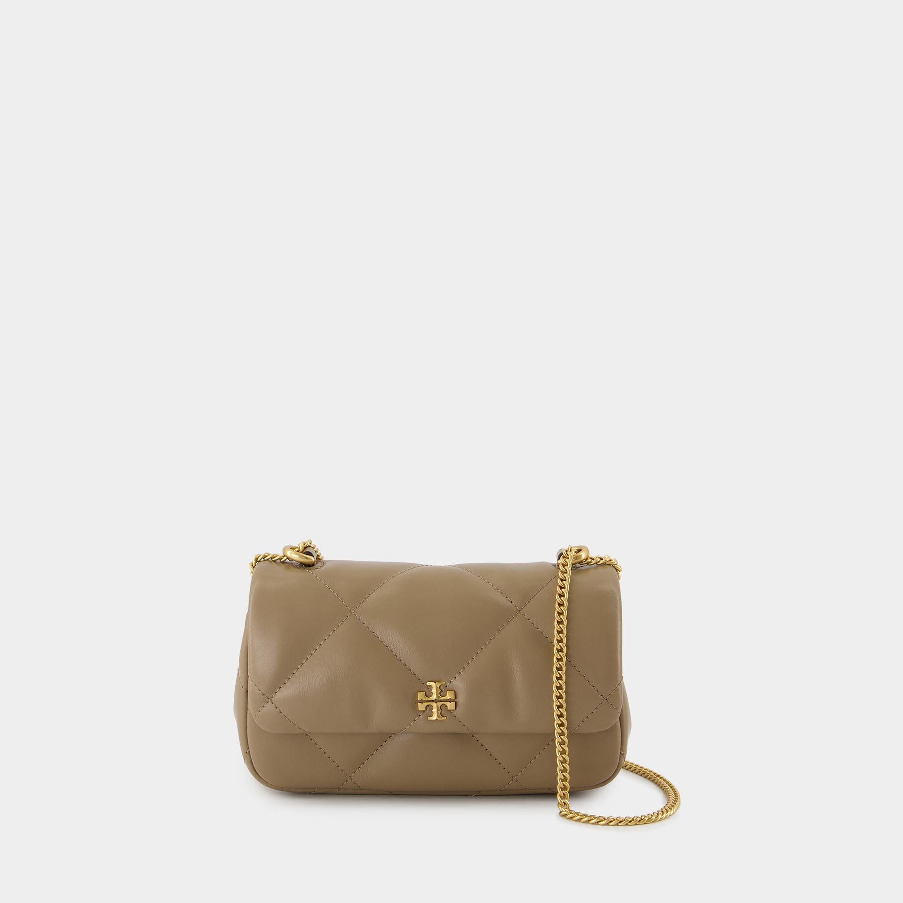 Kira Diamond Mini Bag   Tory Burch   Leather   Beige