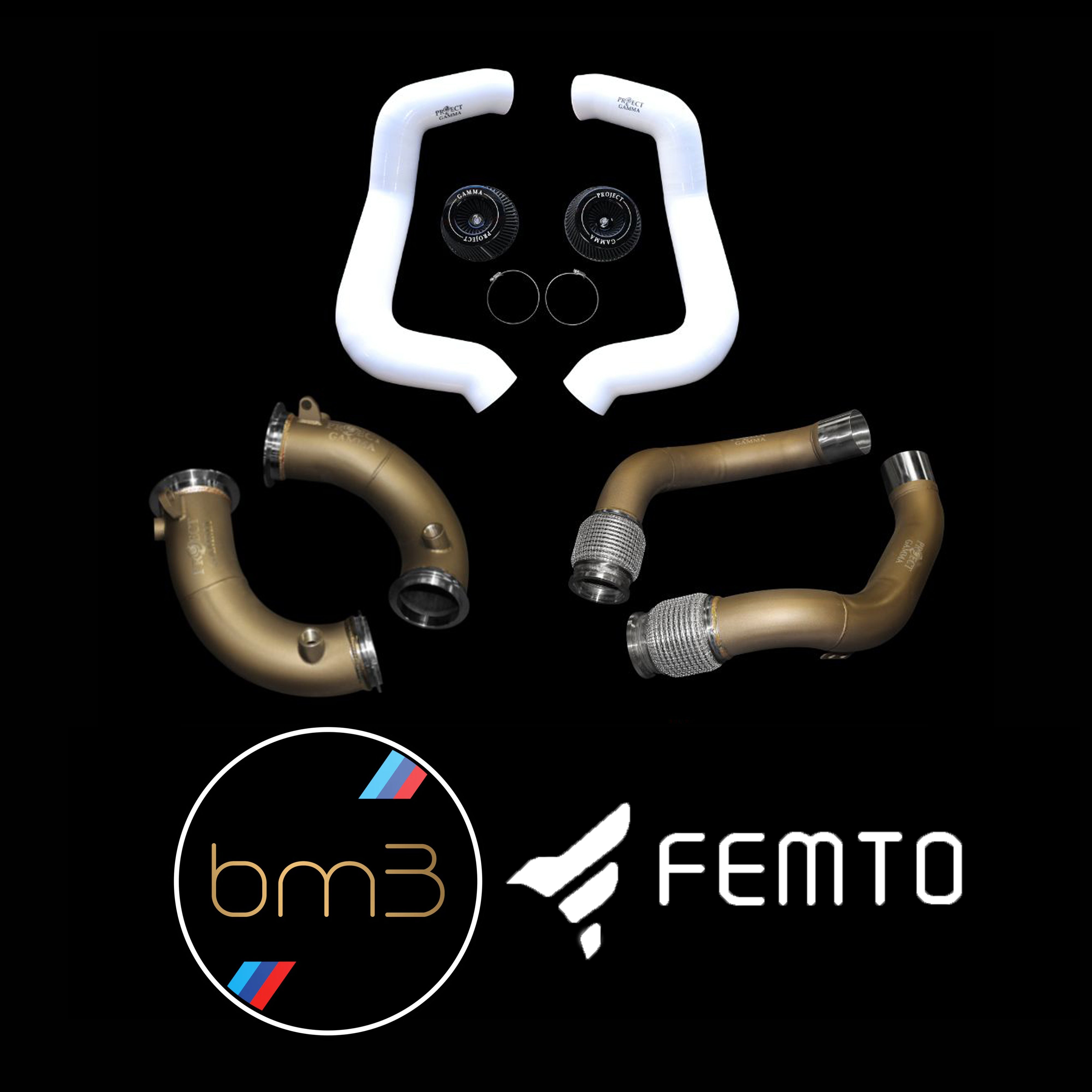 PROJECTGAMMA BMW M5   M8 (F90/F91/F92/F93) Primary and Secondary Downpipes, Intakes, Filters, and Bootmod 3   FEMTO Package