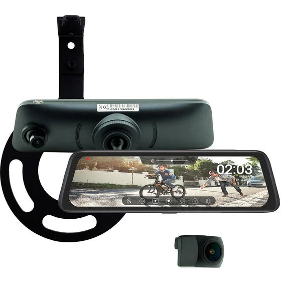 Stinger Off Road MRCHDDVRJW Digital Rearview Mirror Kit for 07 24 Jeep Wrangler JL, JK & Gladiator JT