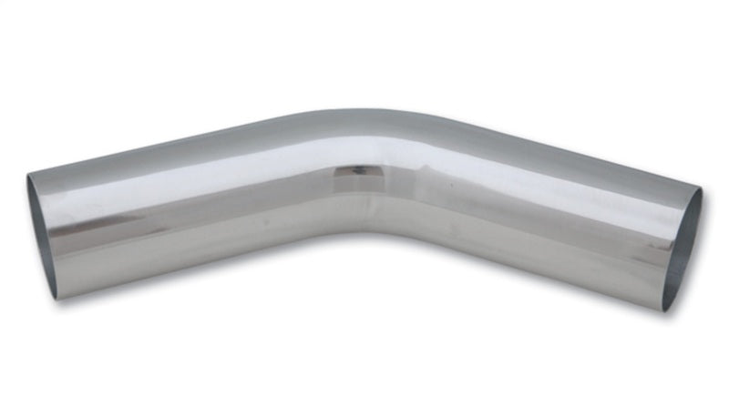 Vibrant 2.25in O.D. Universal Aluminum Tubing (45 degree bend)   Polished