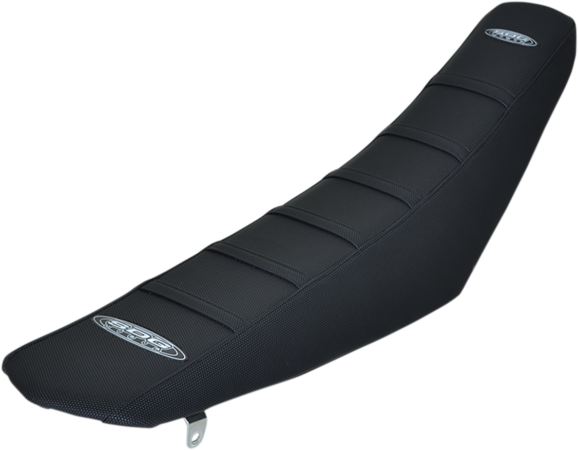 SDG 6 Ribbed Seat Cover   Black Ribs/Black Top/Black Sides