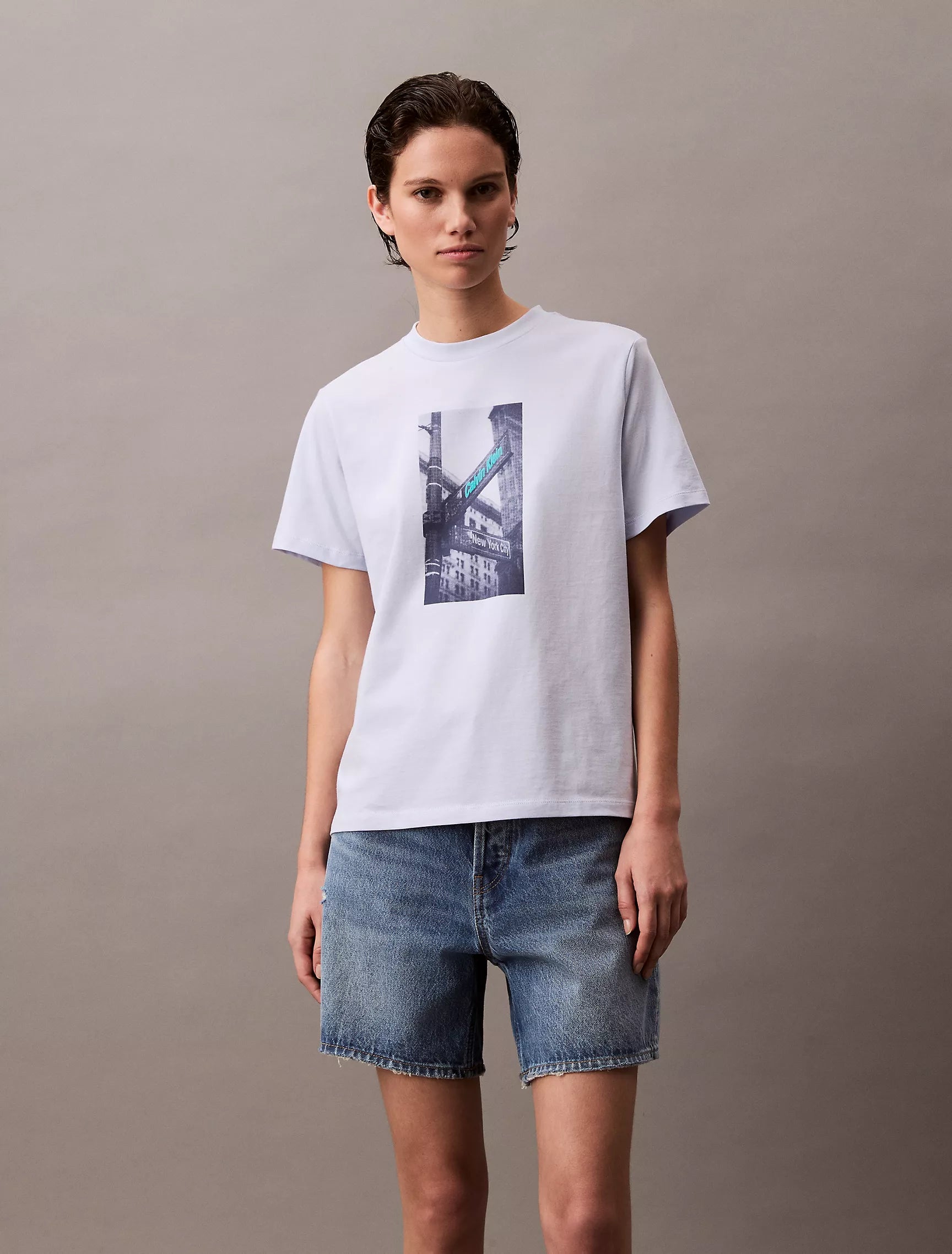 Calvin Klein Street Sign Graphic Boxy T Shirt