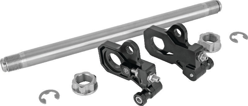 Performance Machine HD Touring Axle Adj Kit   Black Ano