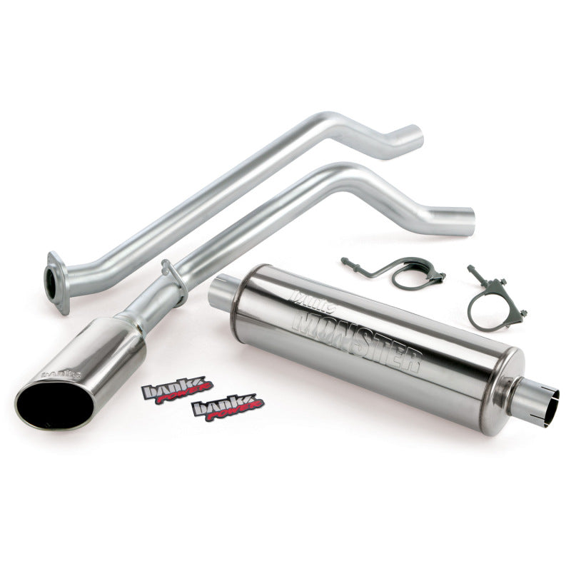 Banks Power 99 02 Chevy 4.3 5.3L ECSB Monster Exhaust System   SS Single Exhaust w/ Chrome Tip