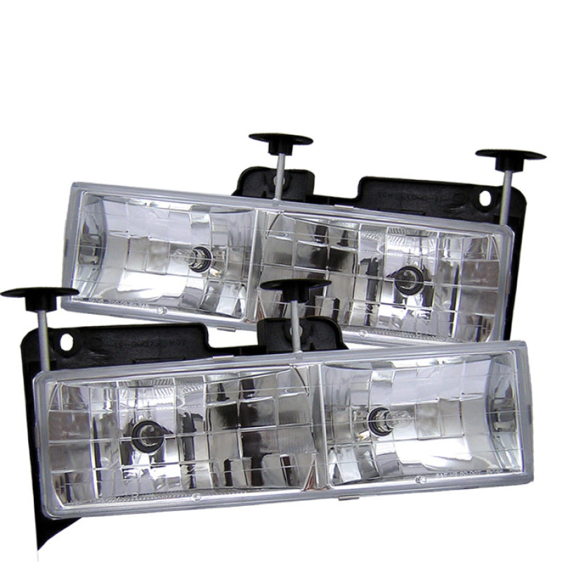 Spyder Chevy C/K Series 1500/2500 88 99/Chevy Tahoe 95 99Crystal Glass Headlights Chrm HD YD CCK88 C