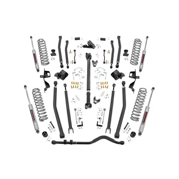 Rough Country 4in Long Arm Suspension Lift Kit for 18 23 Jeep Wrangler JL Unlimited