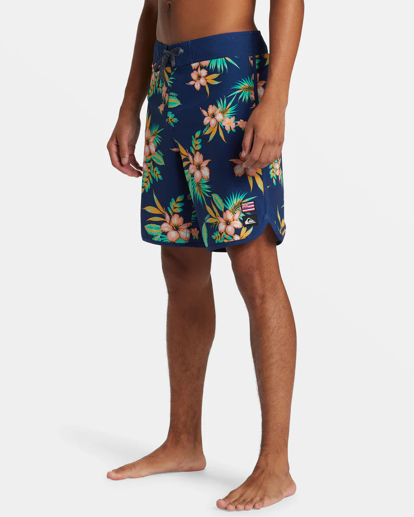 QUIKSILVER SURFSILK HAWAII SHORELINE 19" BOARDSHORTS   BLUE (BSW8)