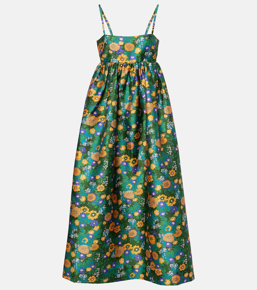 ALEMAIS Al√É¬©mais Printed open back midi dress