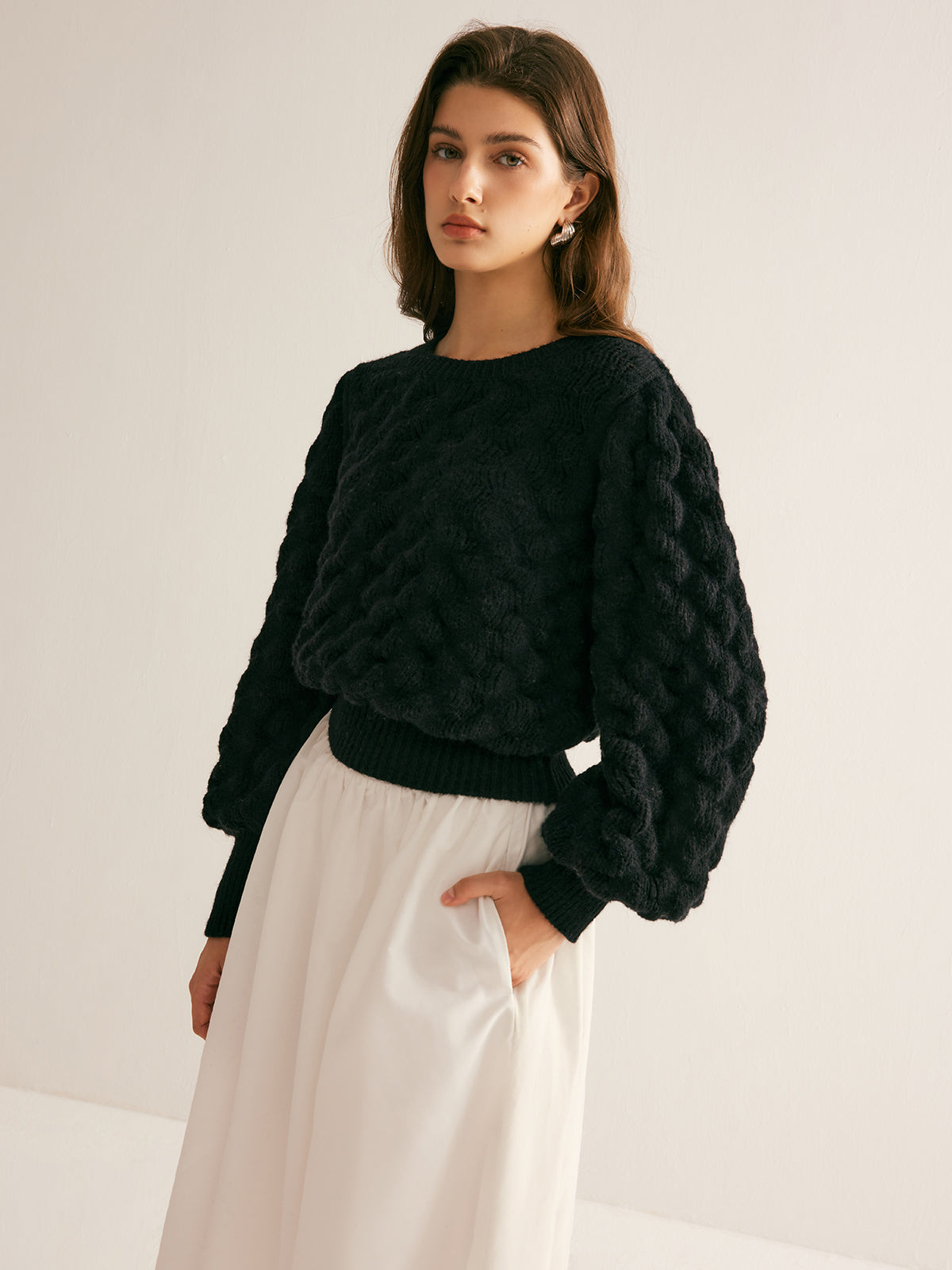 COMMENSE Crew Neck Cloud Sweater