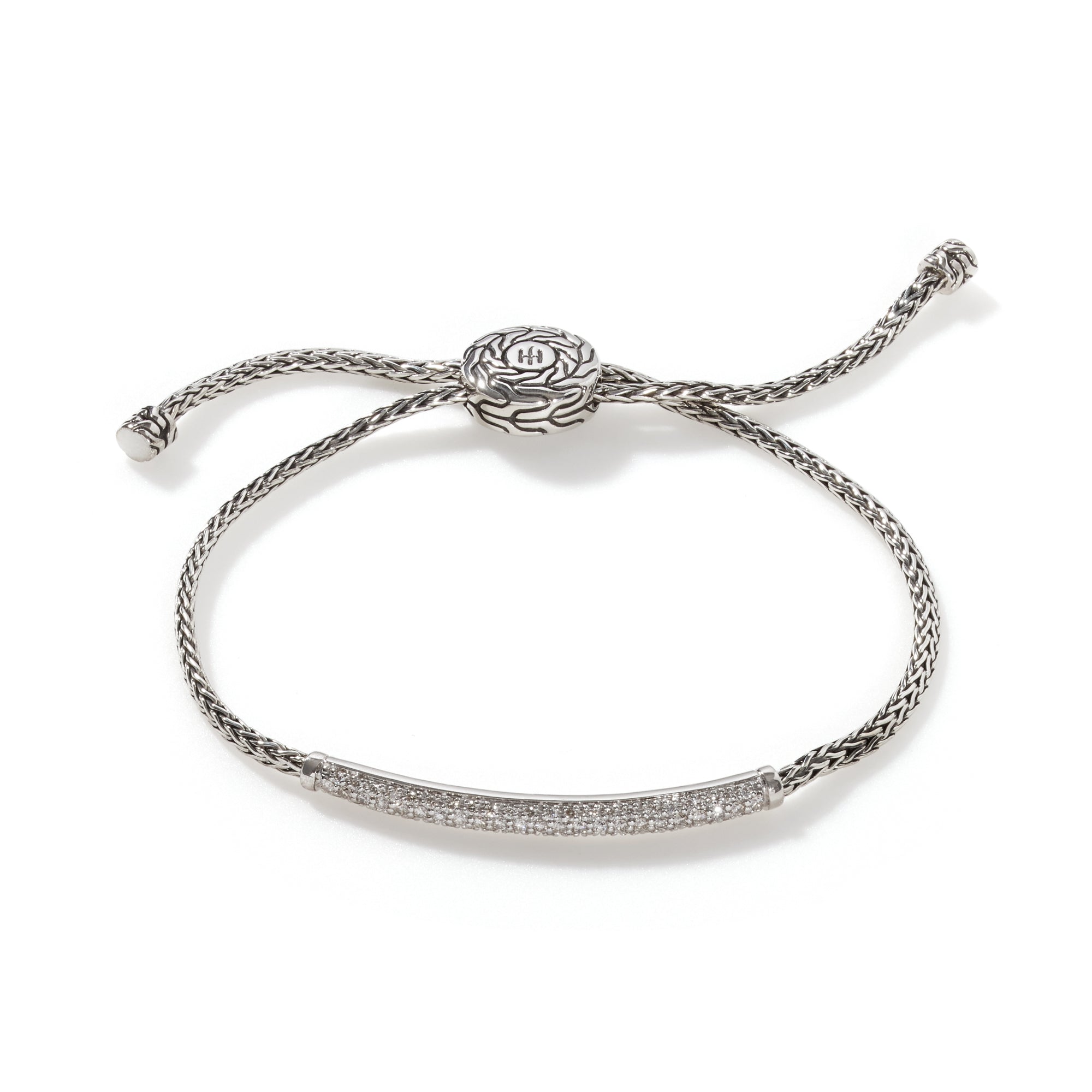 JOHN HARDY Icon Slider Bracelet  Silver  Diamonds BBP901192DI