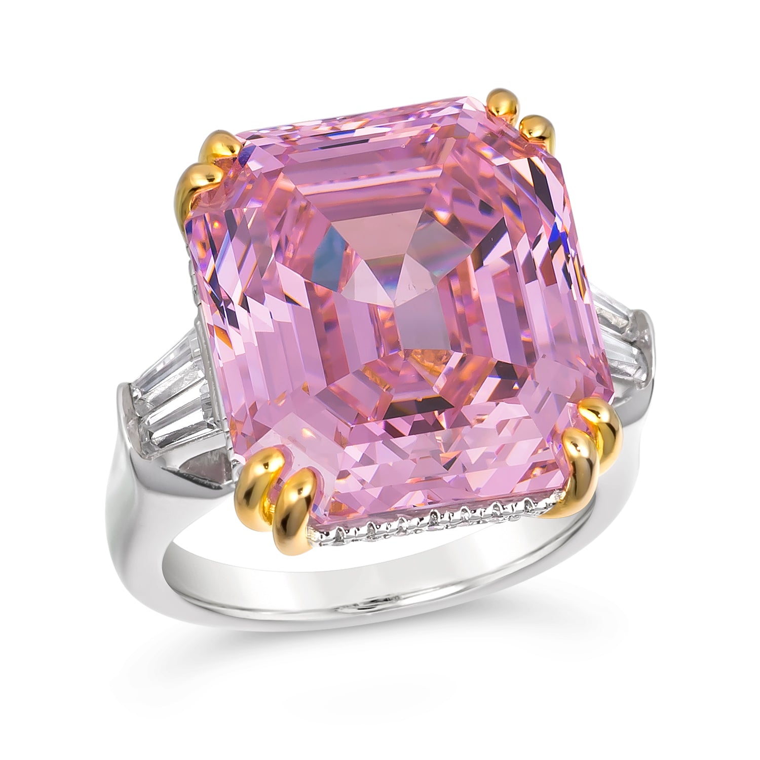ANNA ZUCKERMAN Cali 10 Carat Argyle Pink Crystalline Ring