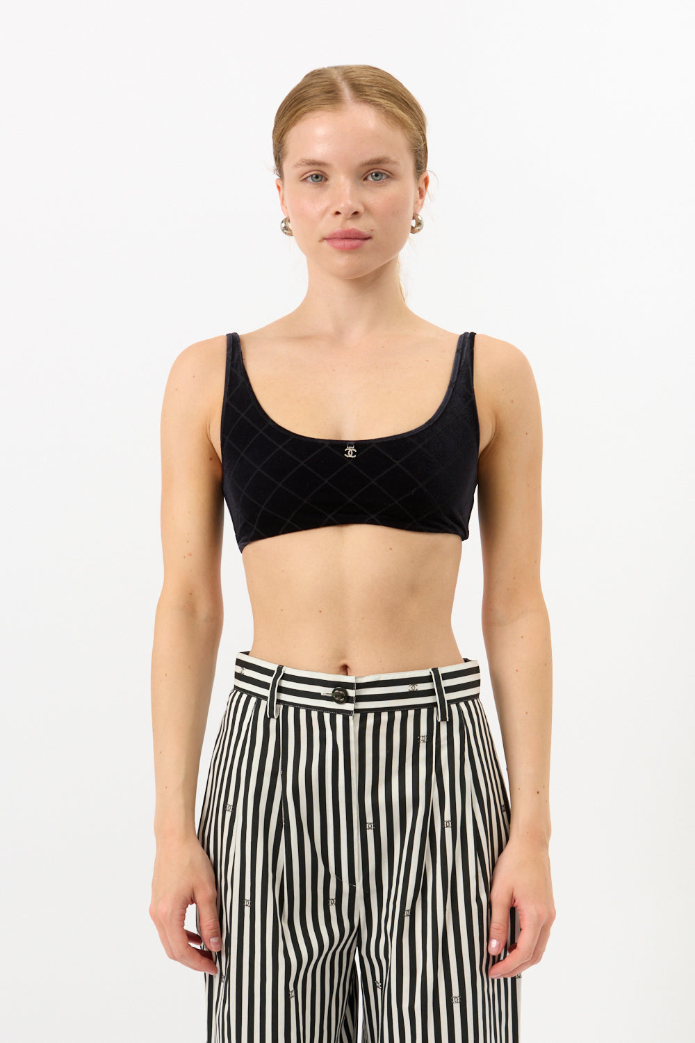 Chanel Coco Beach 2023 Black Straight Top