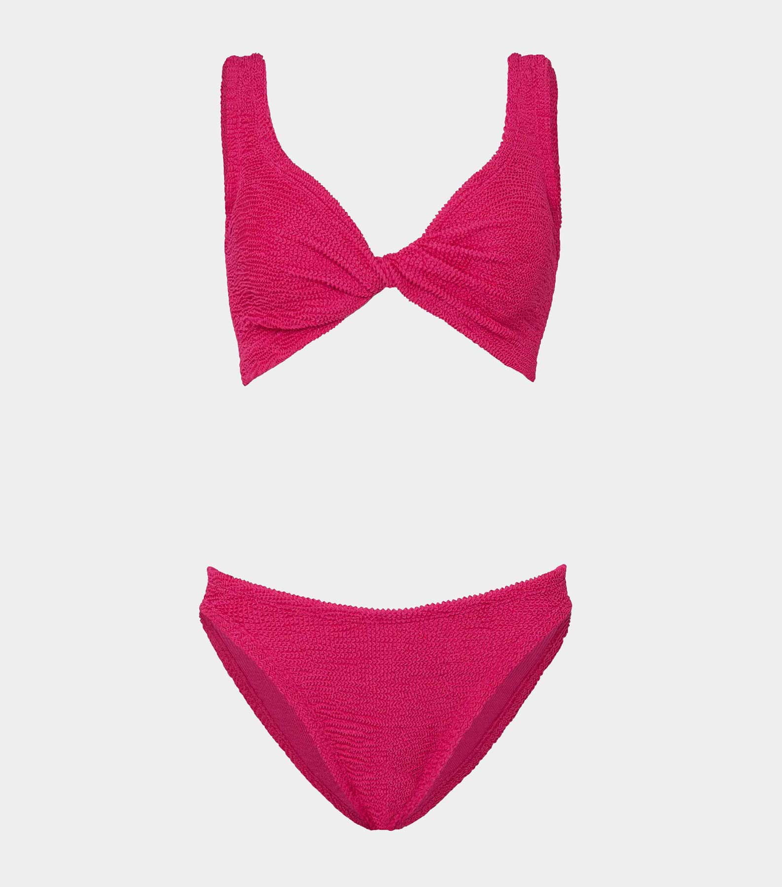 HUNZA G Coverage Juno Bikini   Metallic Raspberry