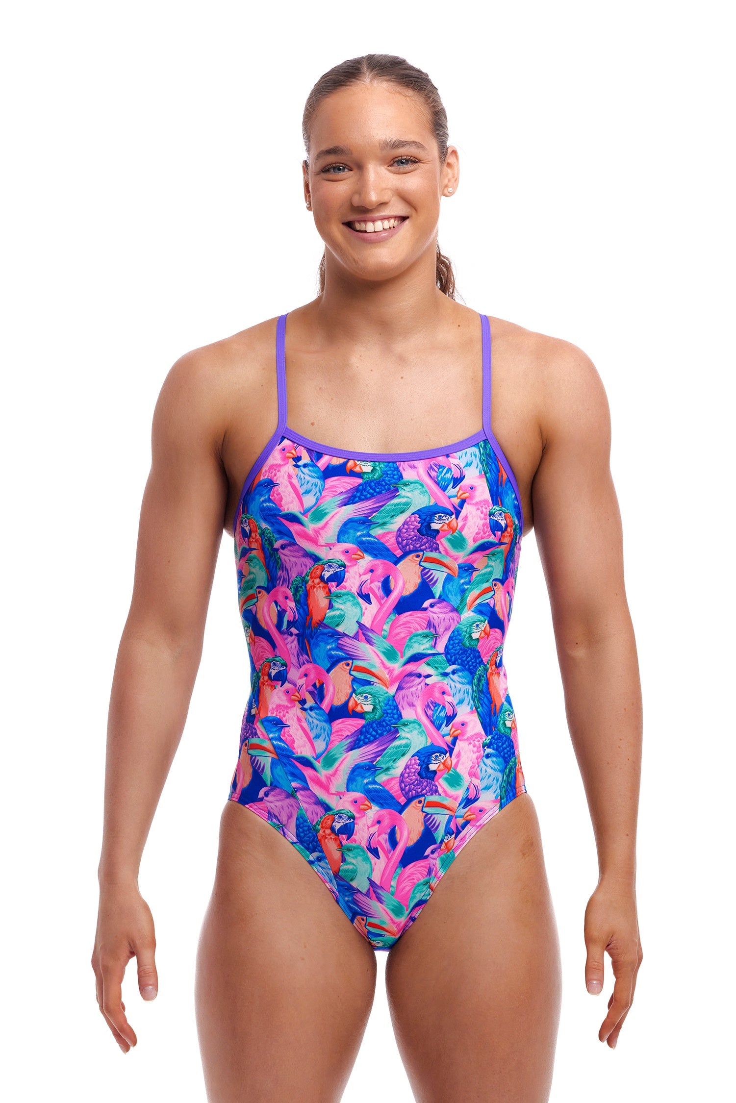 Funkita Ladies Single Strap One Piece   Birds Gone Wild