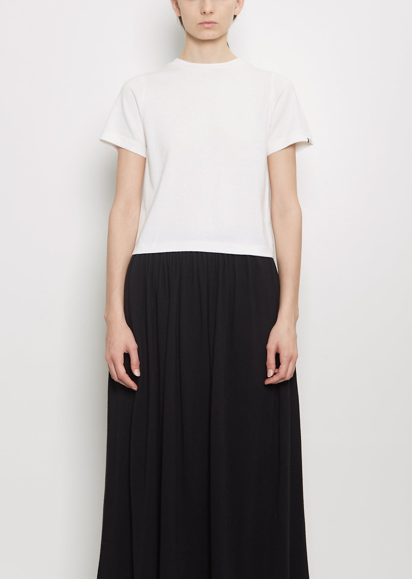 EXTREME CASHMERE n°267 Tina Cotton Cashmere Top — Snow