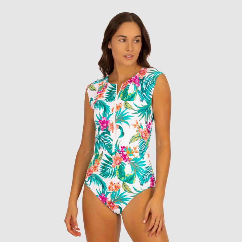 Baku Cap Sleeve Surf Suit   Bermuda