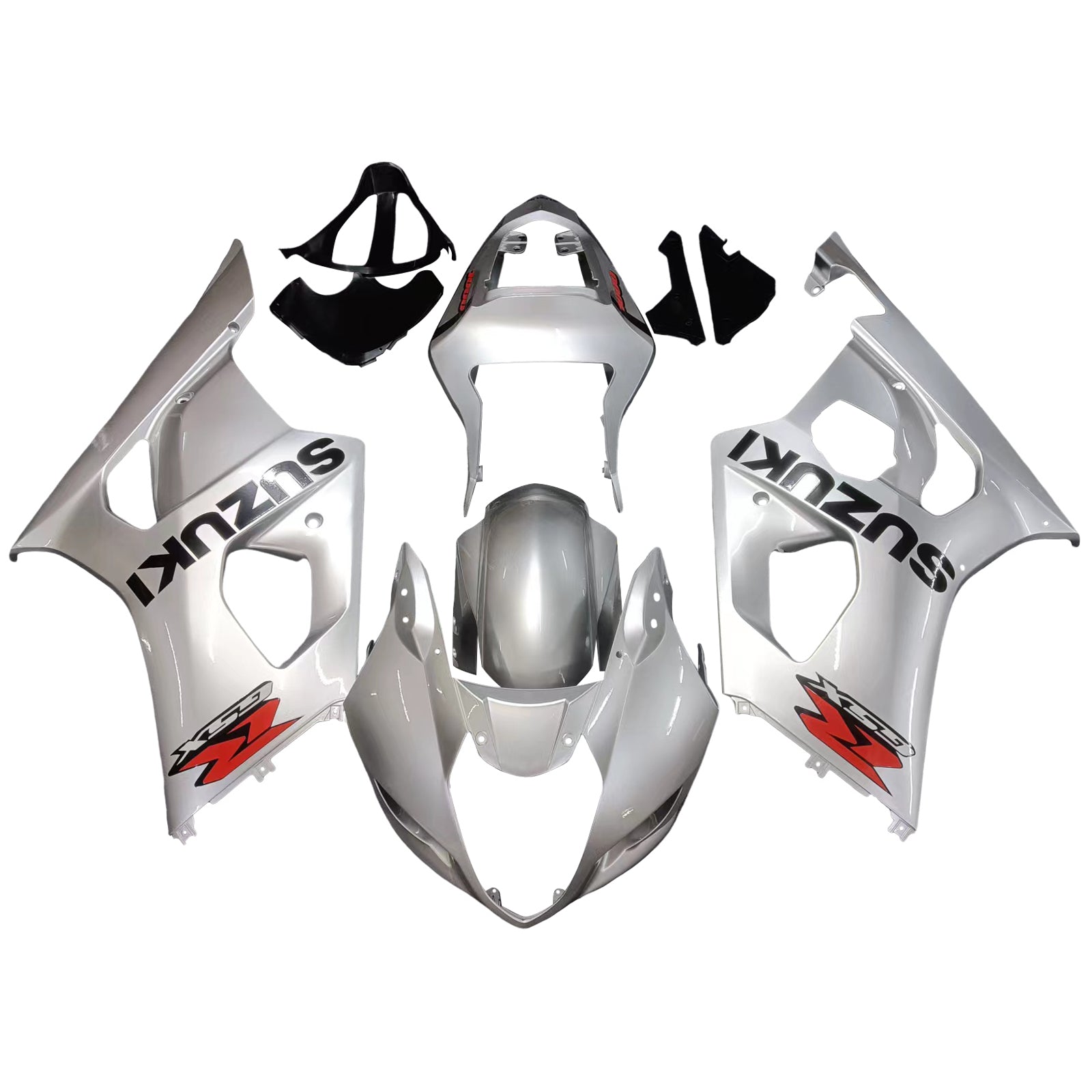 VIPIH Fairings 2003 2004 Suzuki GSXR 1000 Silver GSXR  Generic