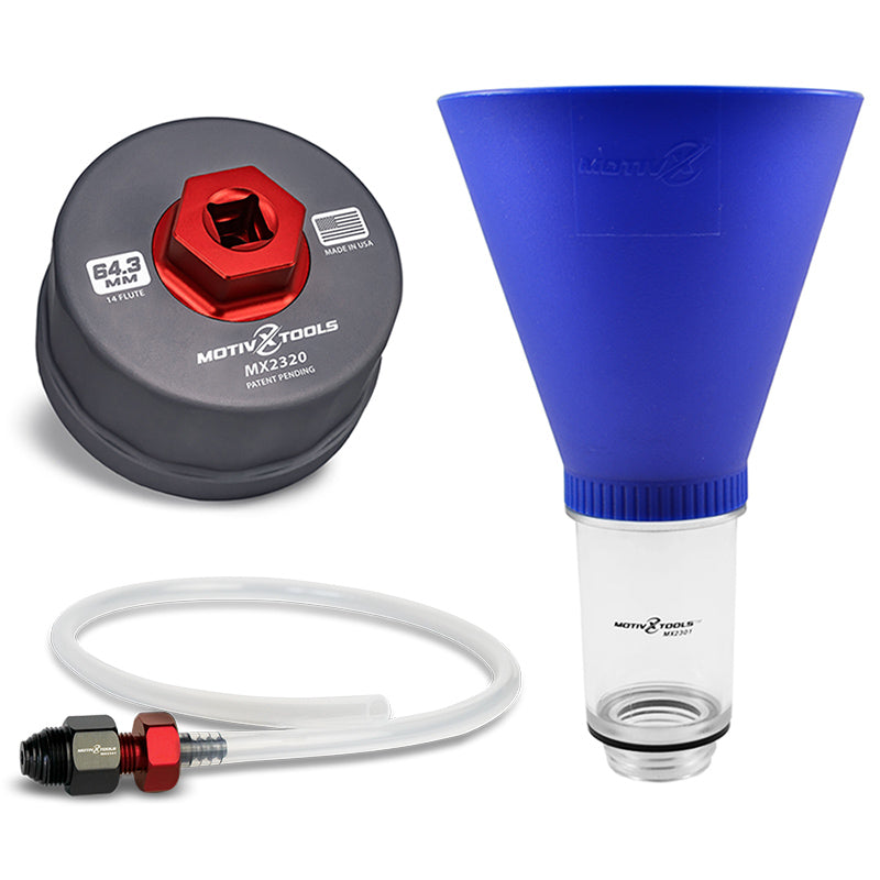 MOTIVX TOOLS Toyota 2.0L   5.7L Oil Filter Wrench, Drain Tool, and Funnel Bundle