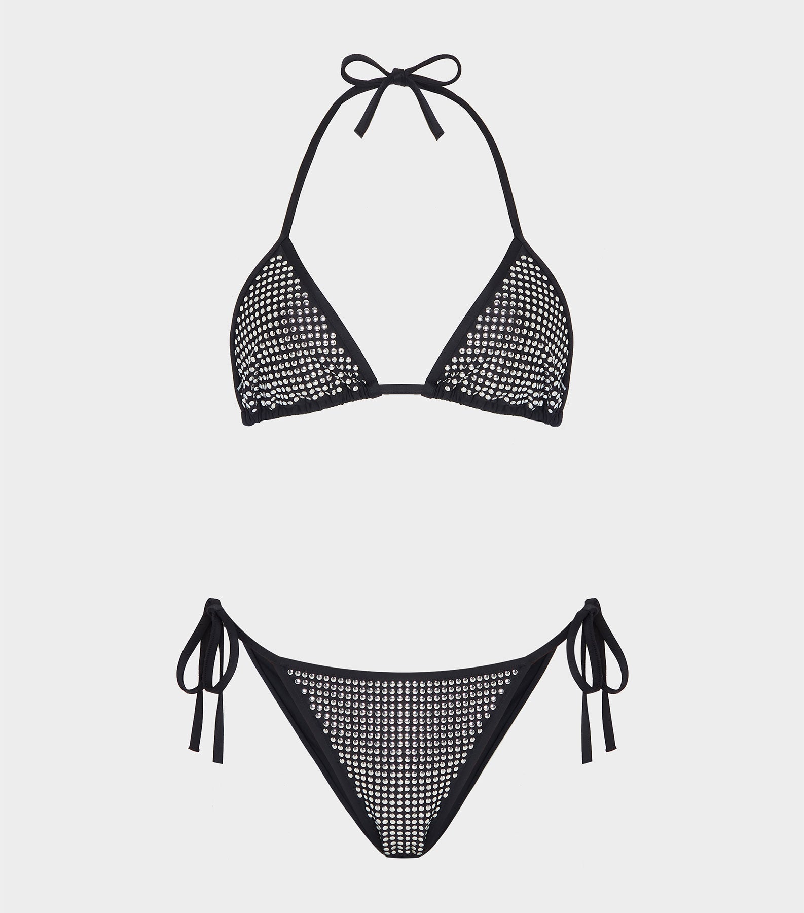 HUNZA G Monica Lava Bikini   Black Silver