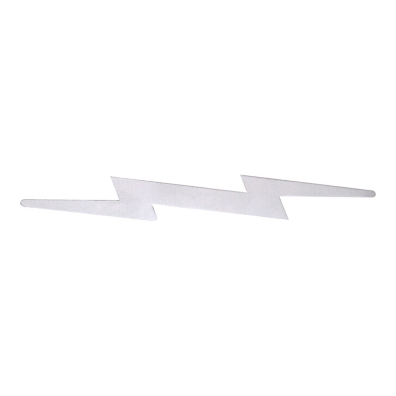 OUTLAW TRUCK PARTS Chrome Steel Lightning Bolt Cut Out Medium 9 1/2 Inch X 1 Inch Truck Mud Flaps