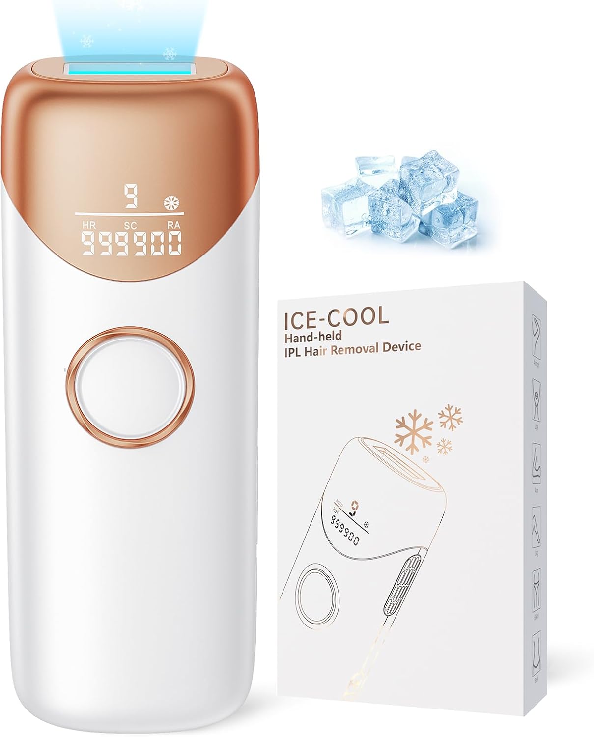 Oupseen 3in1 IPL epilator with cooling function   9 intensity levels