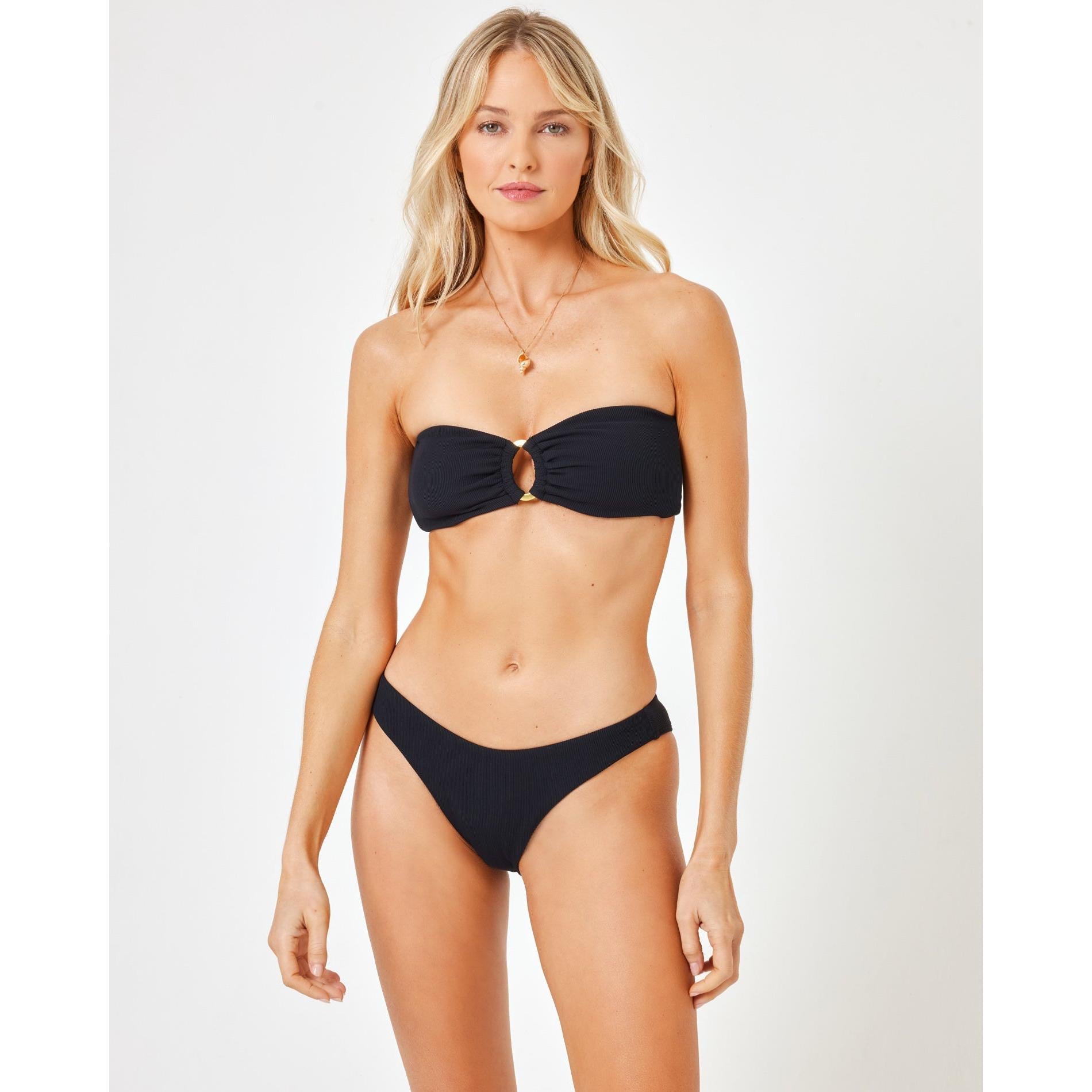 L*SPACE Ribbed Jasper Bikini Top