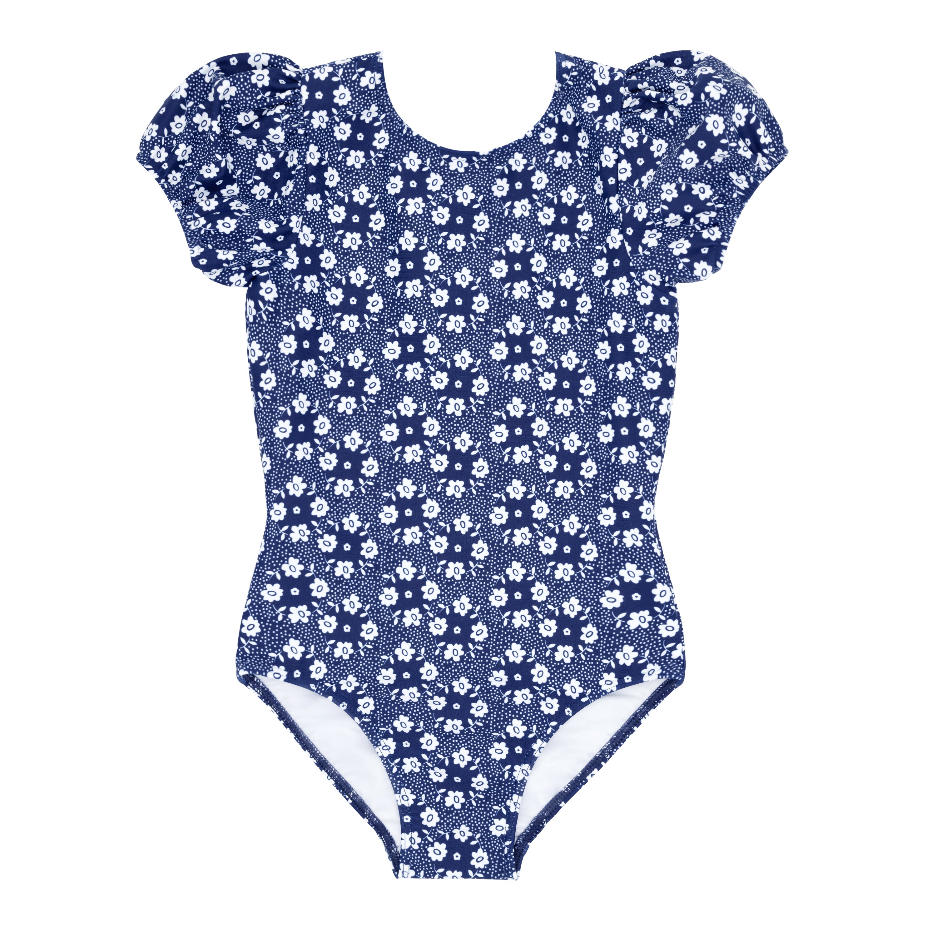 MINNOW SWIM Girls Ditch Plains Daisy Puff Sleeve One Piece