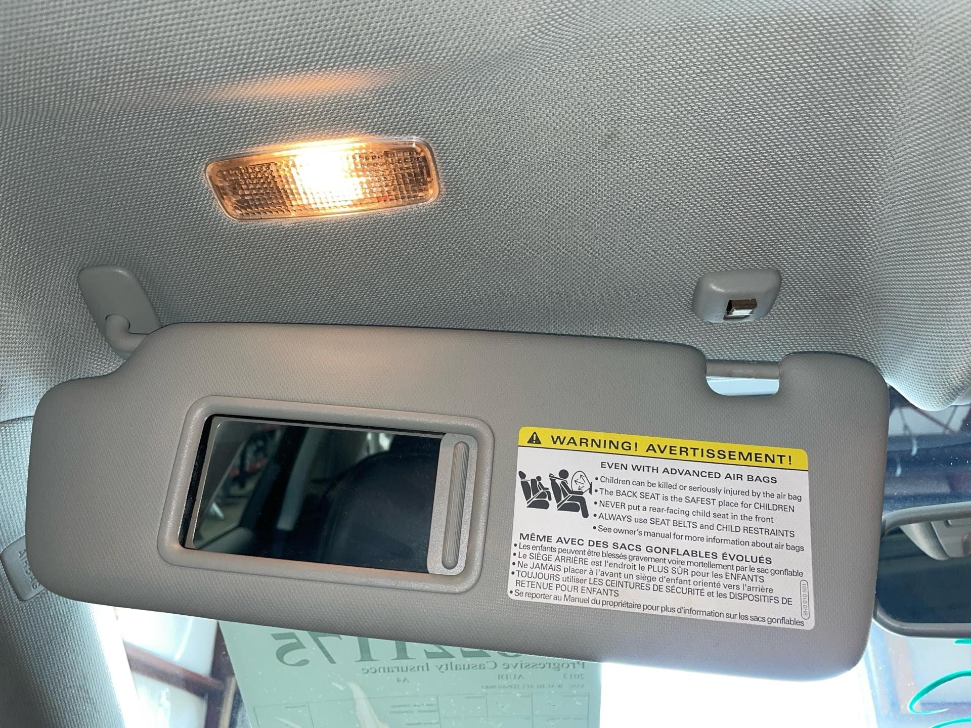 URG_EE23 INTERIOR SUN VISORS Audi A4 RS5 S4 13 14 15 16 Left   NW647932