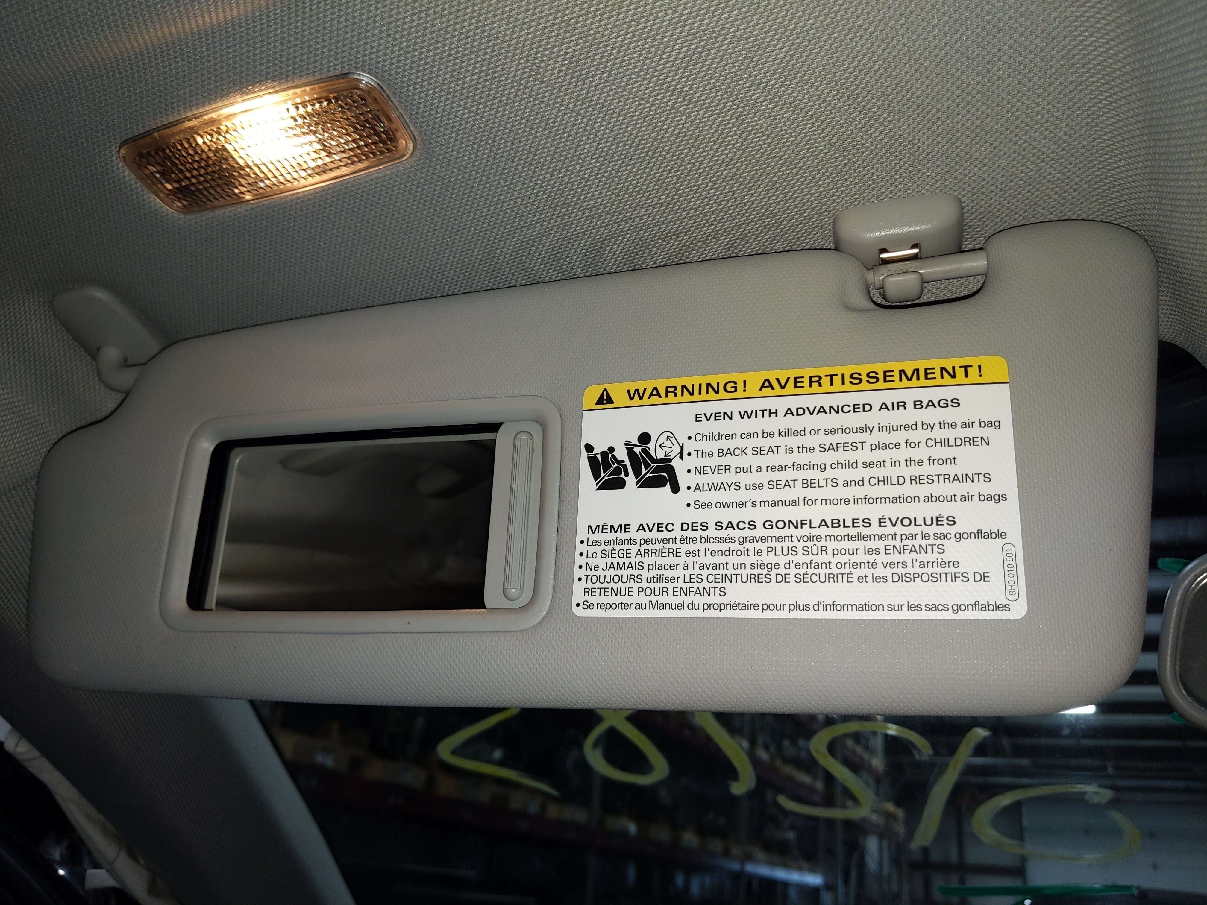 URG_EE23 INTERIOR SUN VISORS Audi A4 RS5 S4 13 14 15 16 Left   NW632929