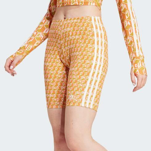 Adidas Women's x FARM "Rio" Bike Shorts   Victory Gold